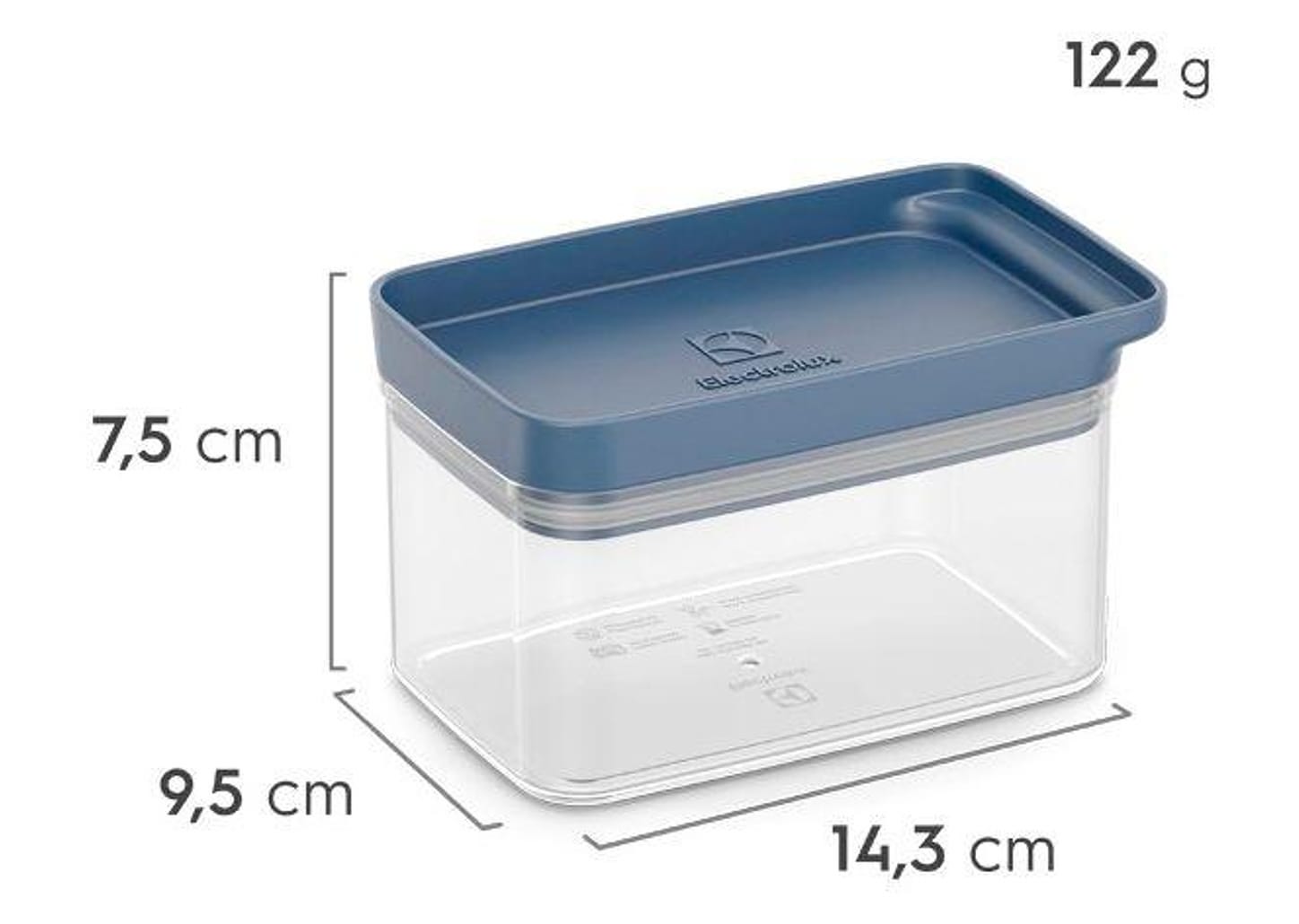 Jogo de Porta-Mantimentos Herméticos Retangulares Electrolux Experience 6 Peças