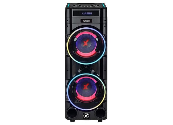 Caixa de Som Torre Amvox ATX 1600M Pancadão Bluetooth 1600W Amplificada