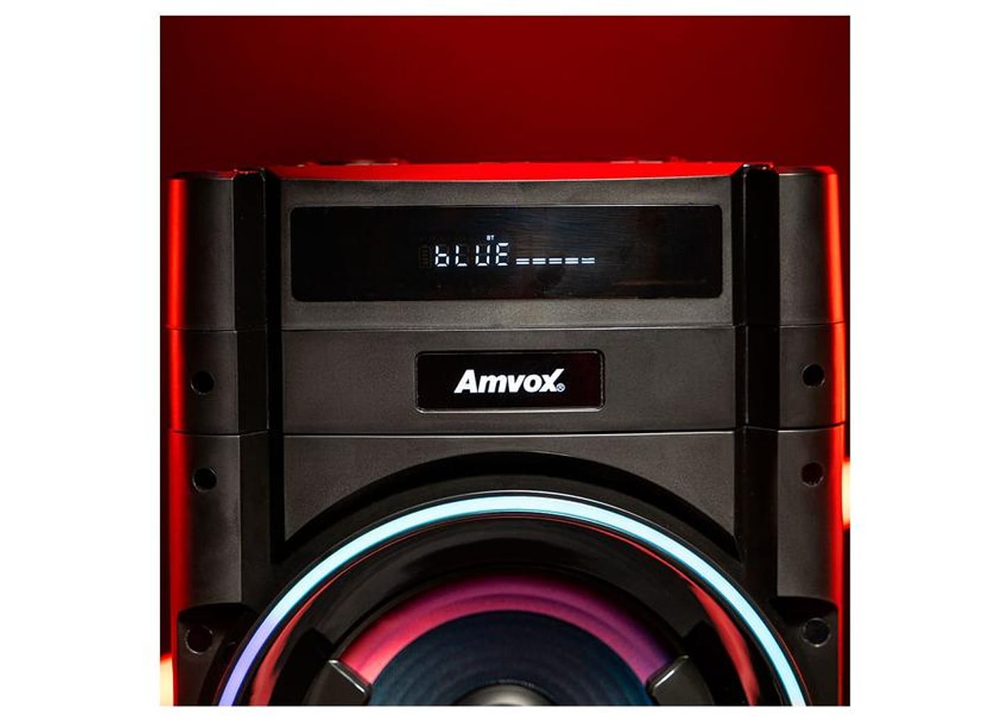 Caixa de Som Torre Amvox ATX 1600M Pancadão Bluetooth 1600W Amplificada