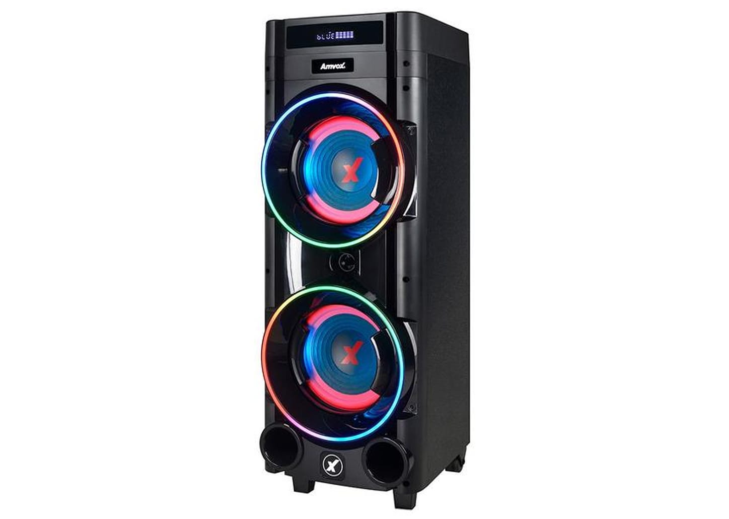 Caixa de Som Torre Amvox ATX 1600M Pancadão Bluetooth 1600W Amplificada