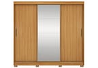 Guarda-roupa Casal com Espelho 6 Gavetas 3 Portas de Correr Demobile - Demóbile