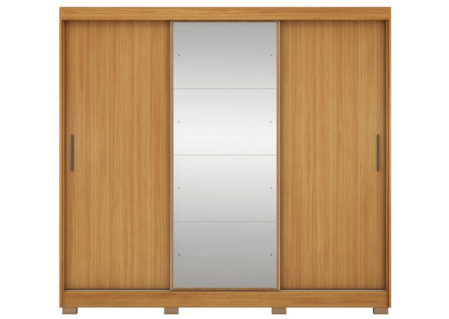 Guarda-roupa Casal com Espelho 6 Gavetas 3 Portas de Correr Demobile - Demóbile