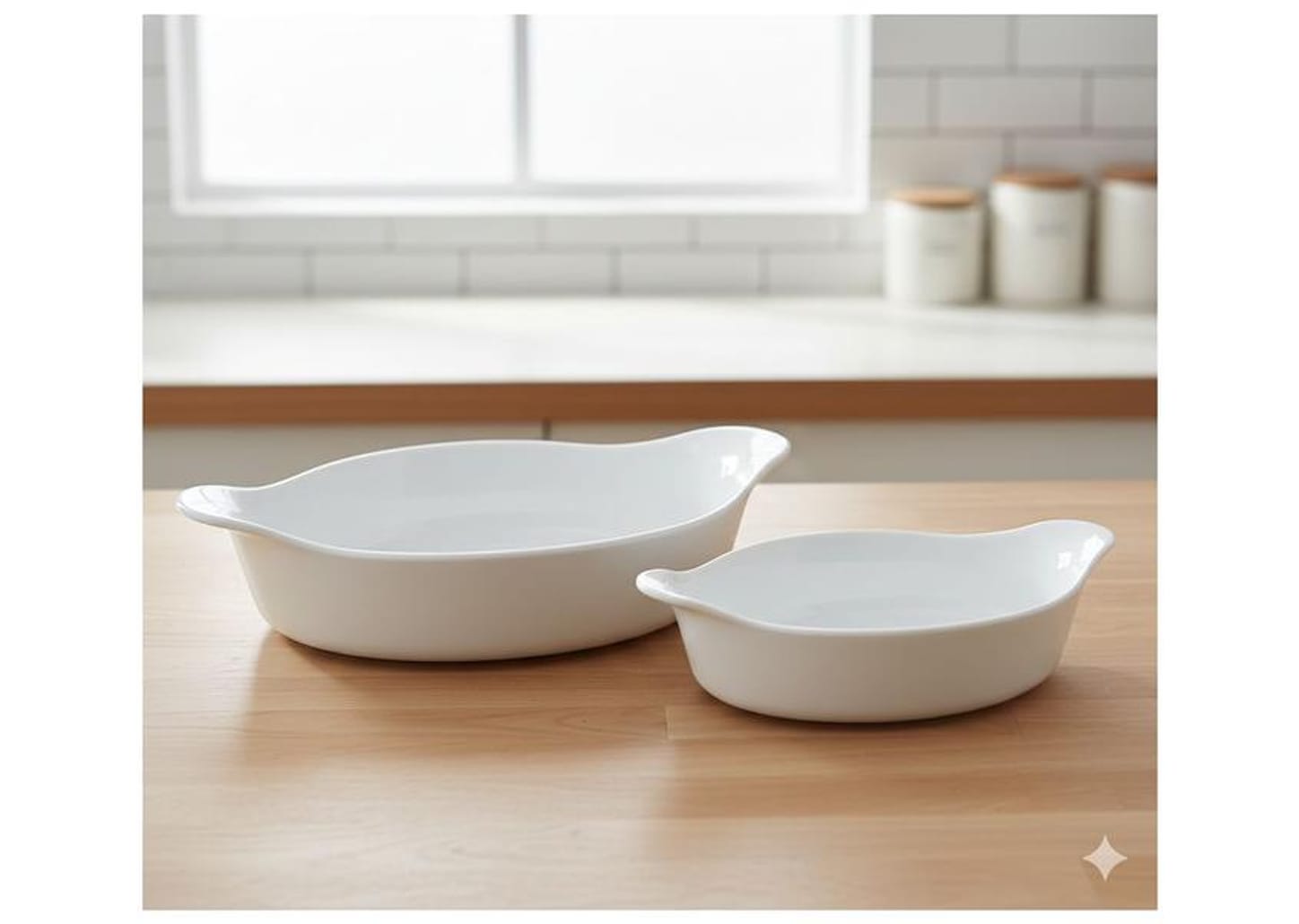 Conjunto de Assadeiras de Vidro Marinex Opaline 2 Peças