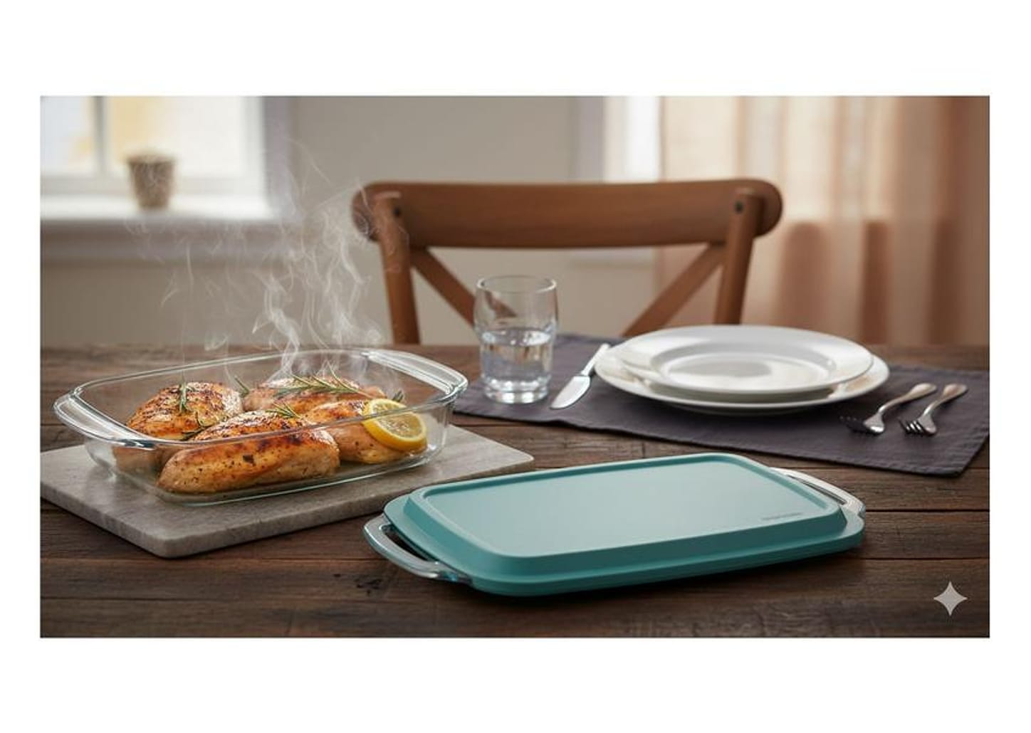 Assadeira de Vidro Retangular Marinex Seletta 23,2x37,1cm