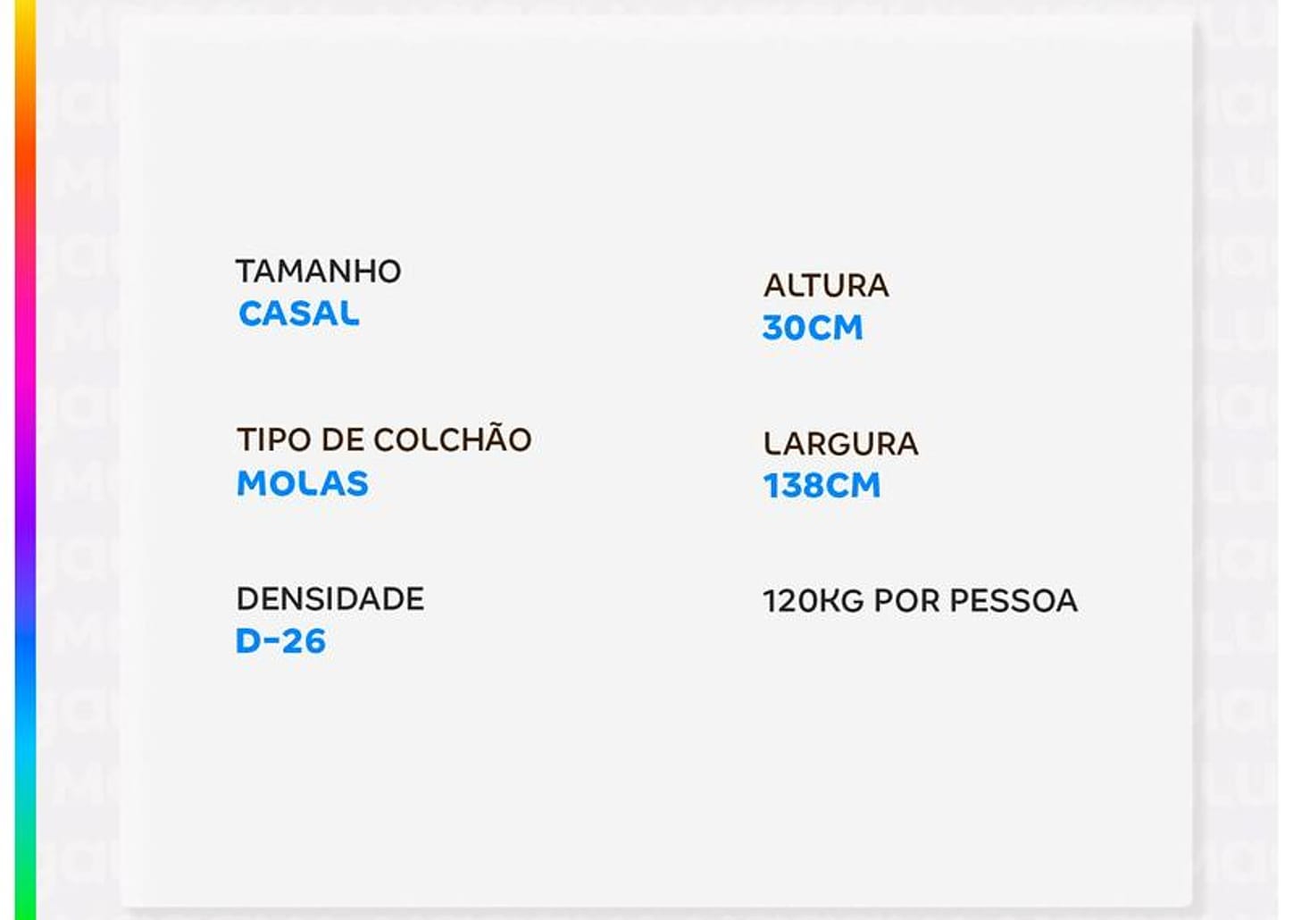 Colchão Casal Umaflex de Mola 30x138x188cm Verona