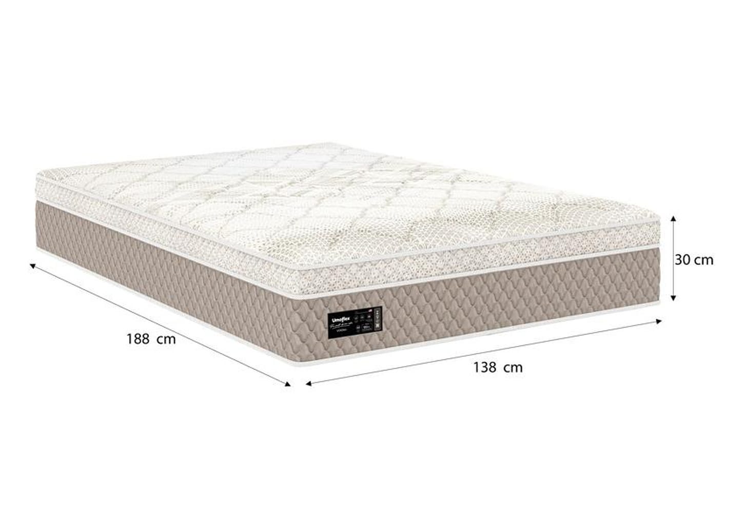 Colchão Casal Umaflex de Mola 30x138x188cm Verona