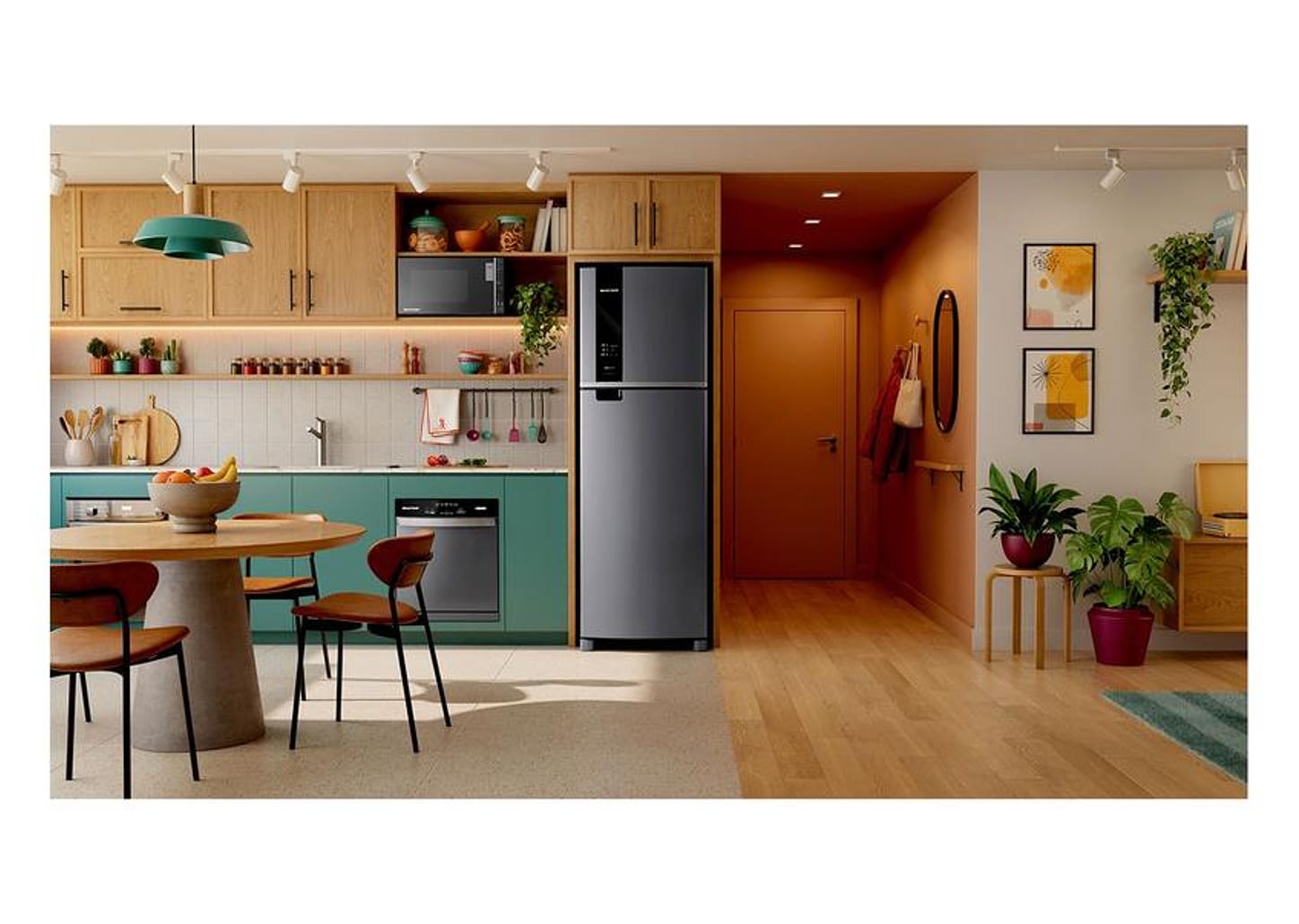 Geladeira/Refrigerador Brastemp Frost Free Duplex Inox 415L BRM52MK