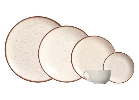 Aparelho de Jantar e Chá 30 Peças Alleanza Redondo Cerâmica Faiança Bege Bege Vanilla