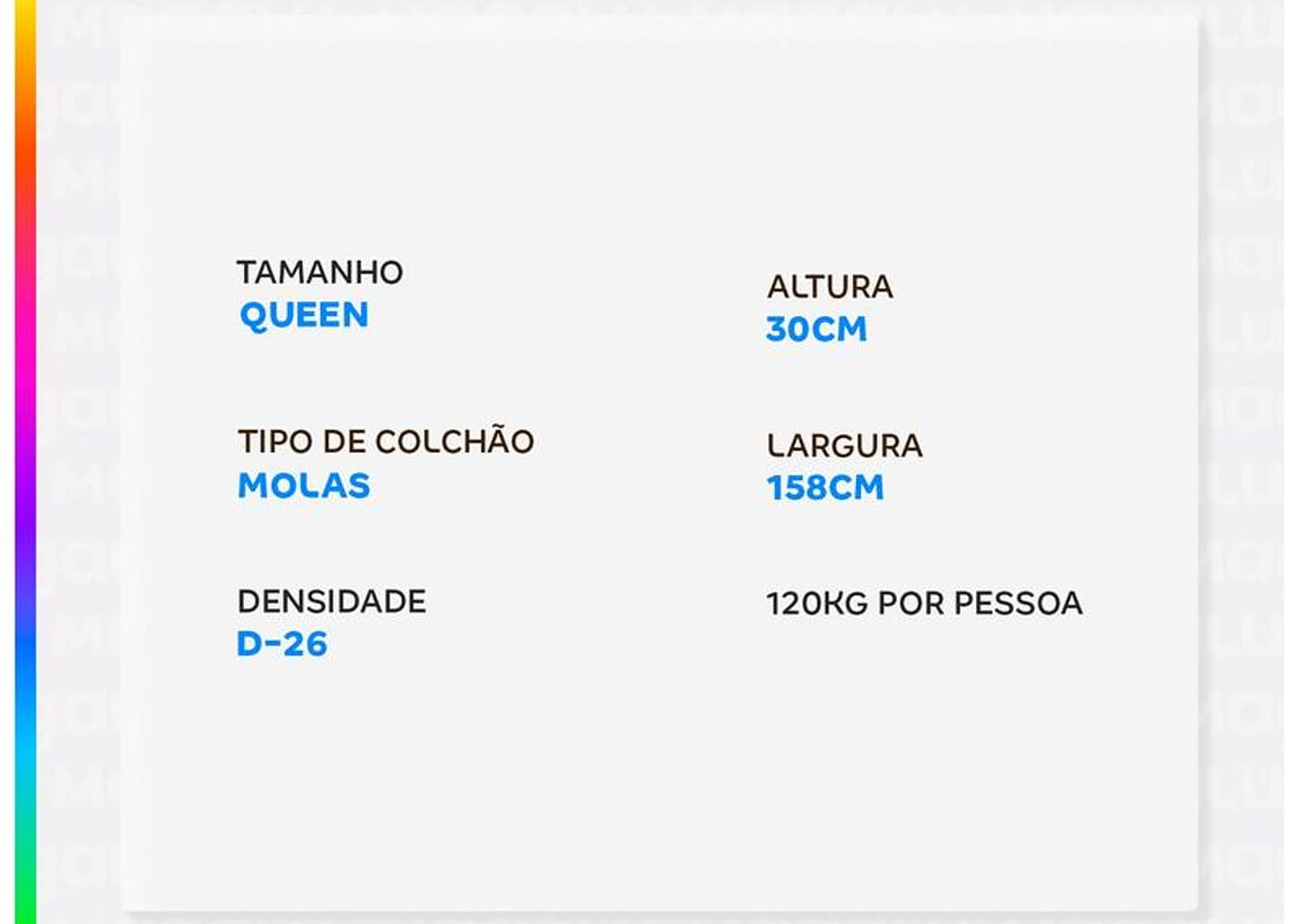 Colchão Queen Umaflex de Mola 30x158x198cm Verona