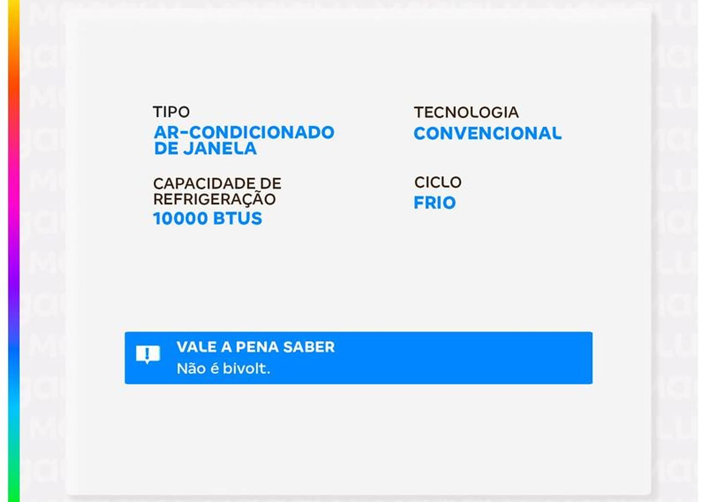 Ar-condicionado Janela 10.000 BTUs Consul Frio CCB10GB