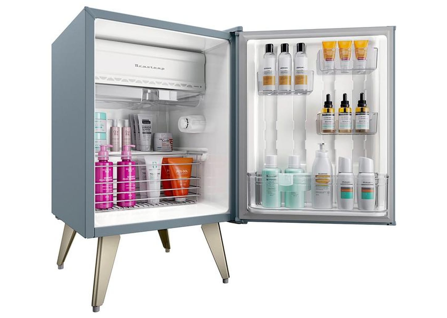 Frigobar Brastemp 76L Azul Zircônio Retrô BRA08MW
