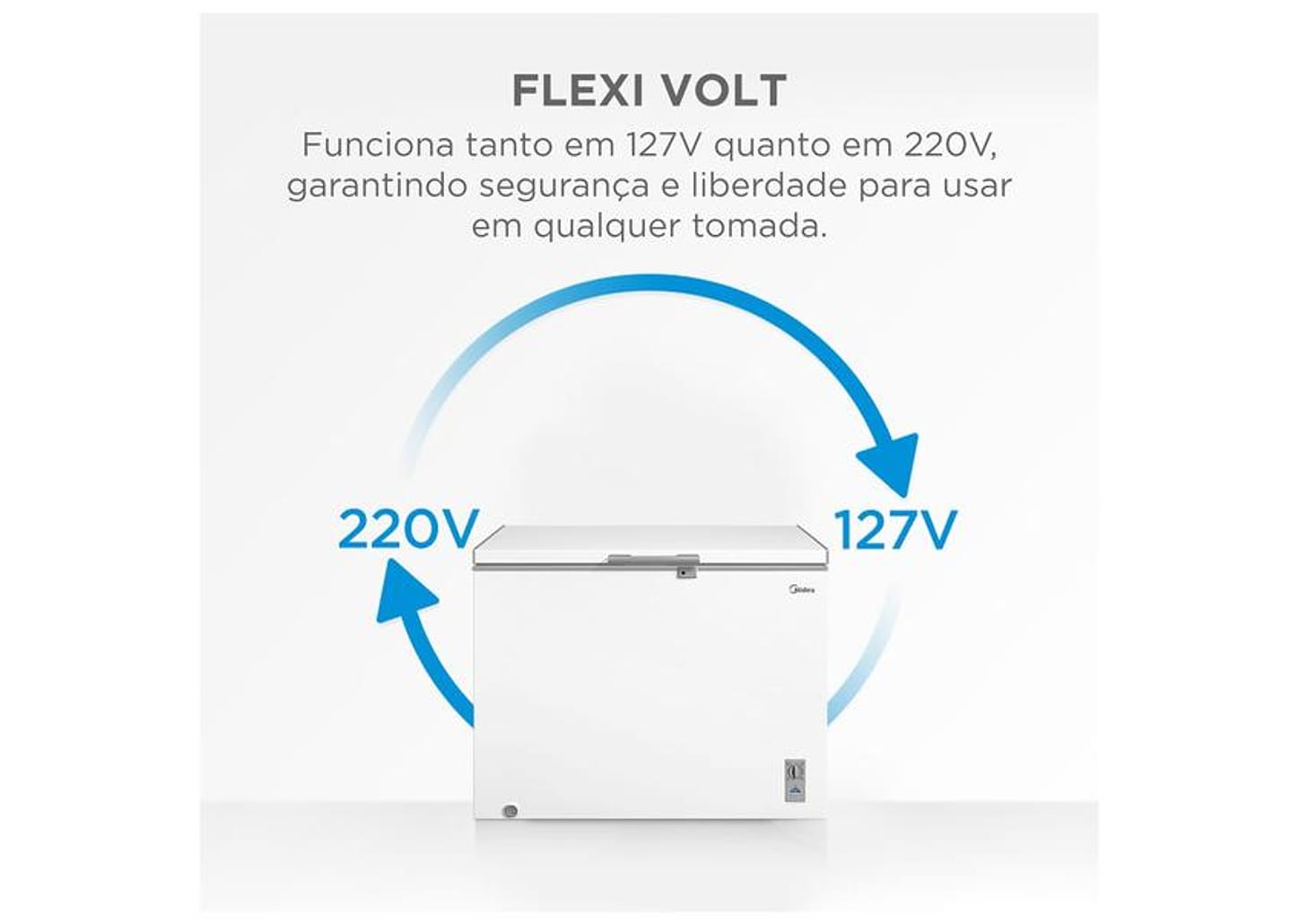 Freezer Horizontal Midea 1 Porta 293L MDRC411FZD013
