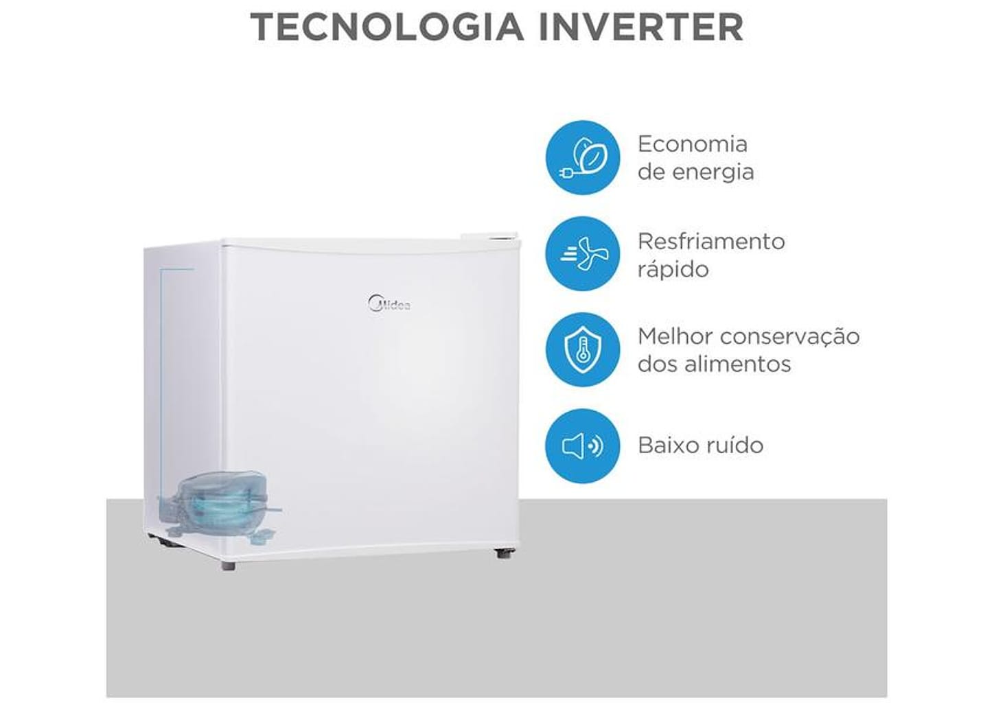 Frigobar Midea 45L Branco MDRD086FGD013