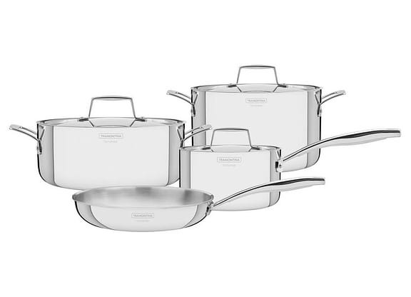 Jogo de Panelas Tramontina Inox Prata 4 Peças Grano