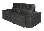 Sofá 3 Lugares Retrátil Reclinável Veludo Zeus Nordeste Flex