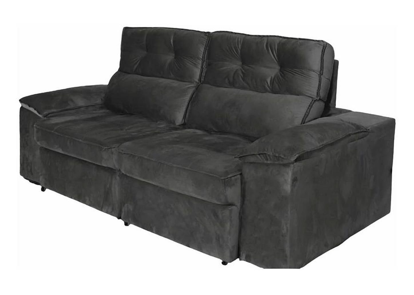 Sofá 3 Lugares Retrátil Reclinável Veludo Zeus Nordeste Flex