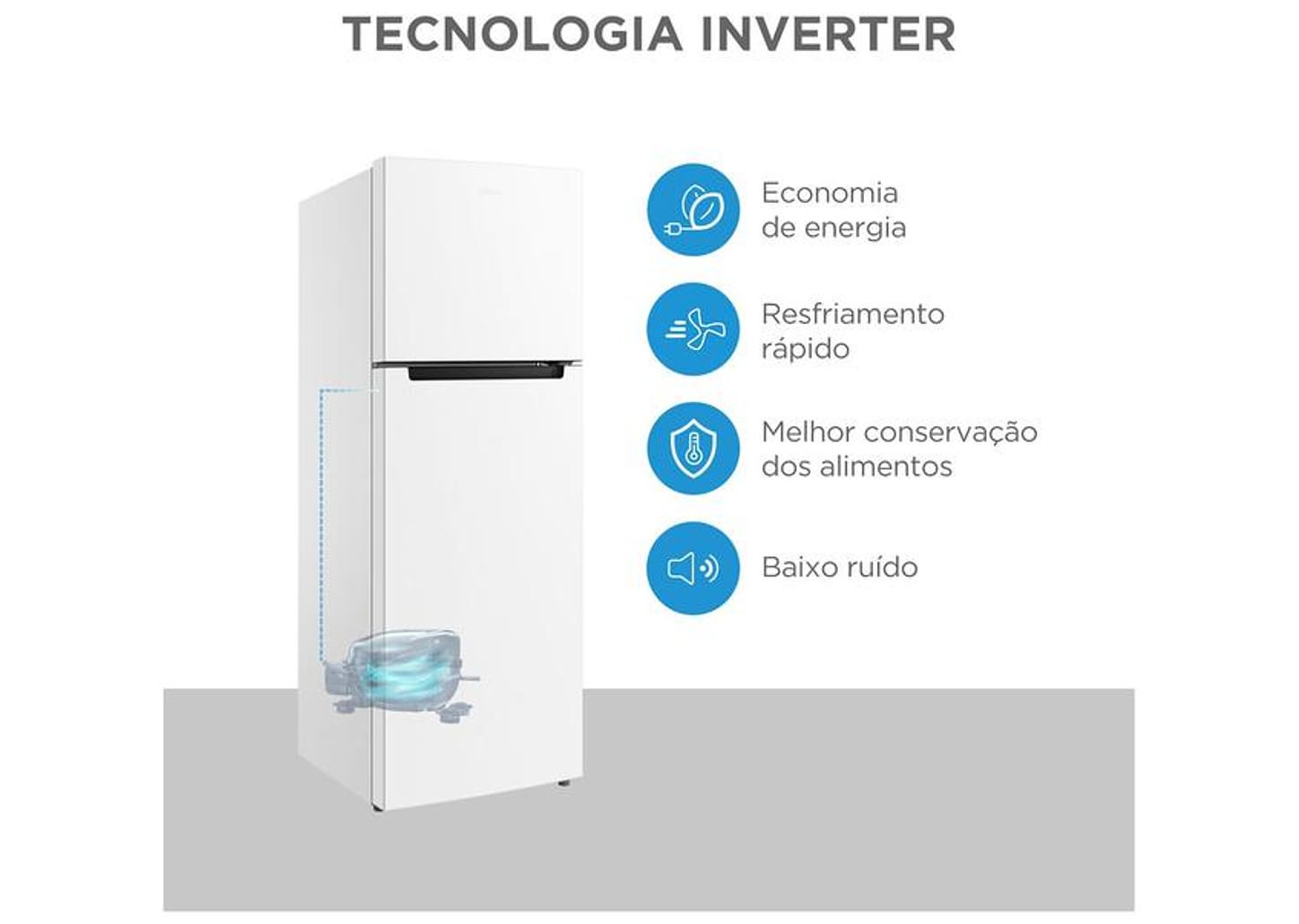 Geladeira/Refrigerador Midea Cycle Defrost Duplex Branca 410L RT554
