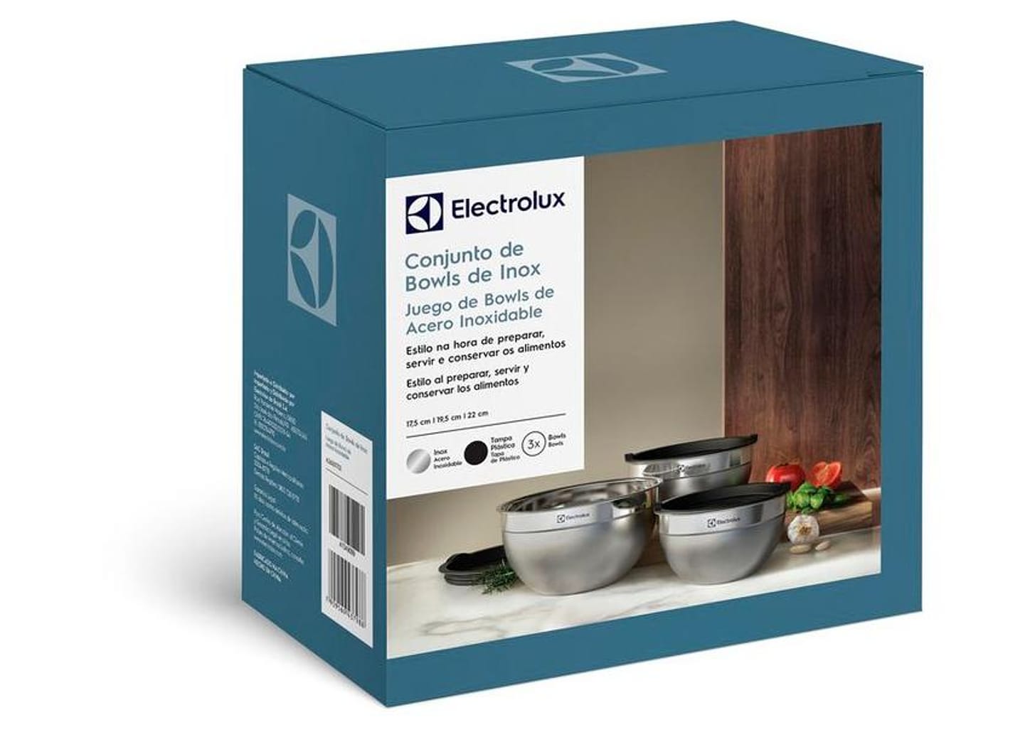 Conjunto de Bowls e Medidores de Inox 3 Peças Electrolux Multiuso 41049099
