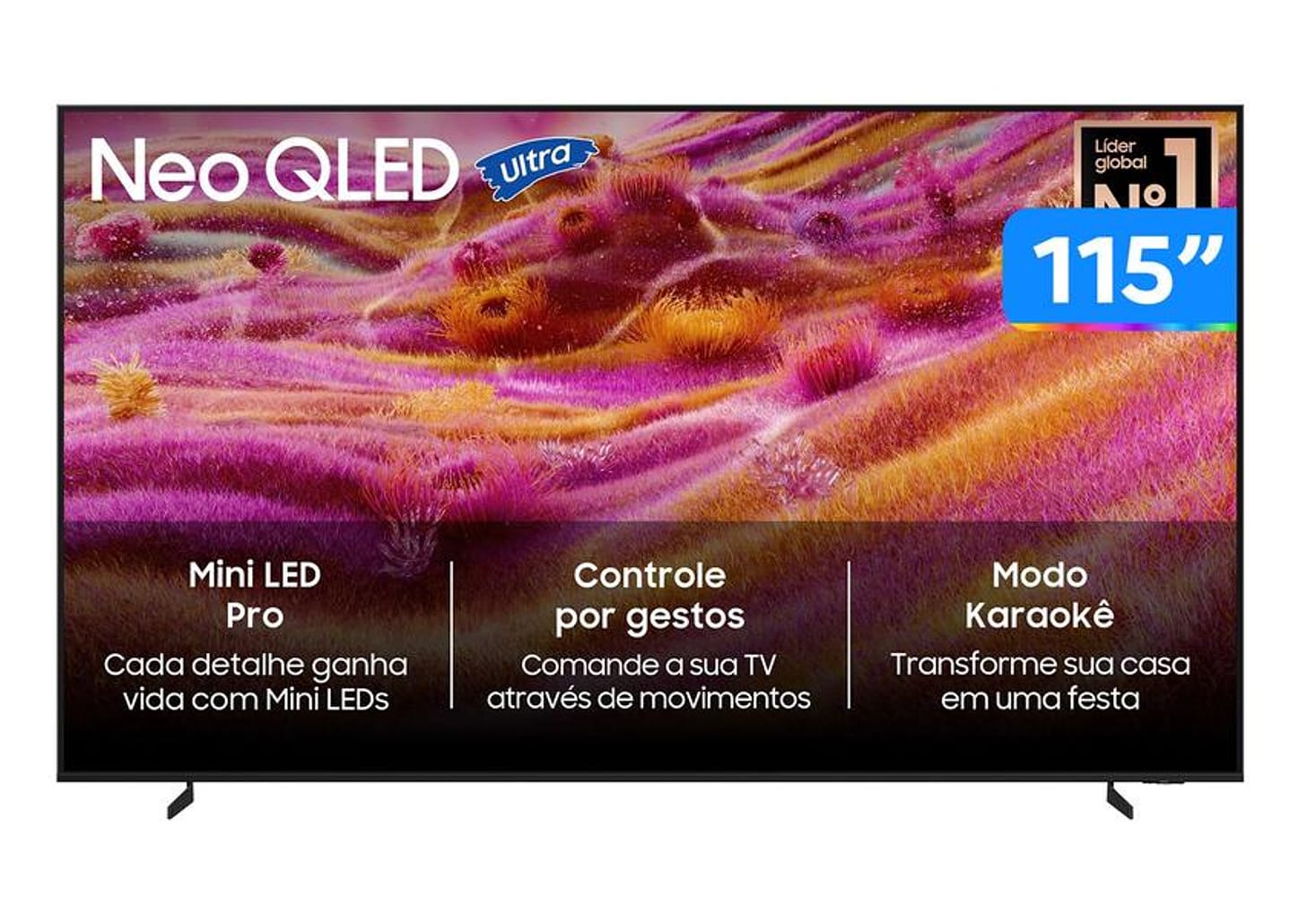 Smart TV 115" Samsung 4K Neo QLED QN90F QN115QN90FGXZD 144Hz Tizen Bixby Alexa 4 HDMI