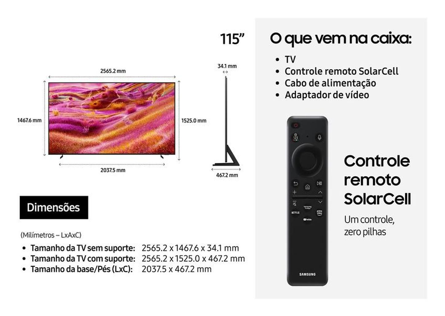 Smart TV 115" Samsung 4K Neo QLED QN90F QN115QN90FGXZD 144Hz Tizen Bixby Alexa 4 HDMI