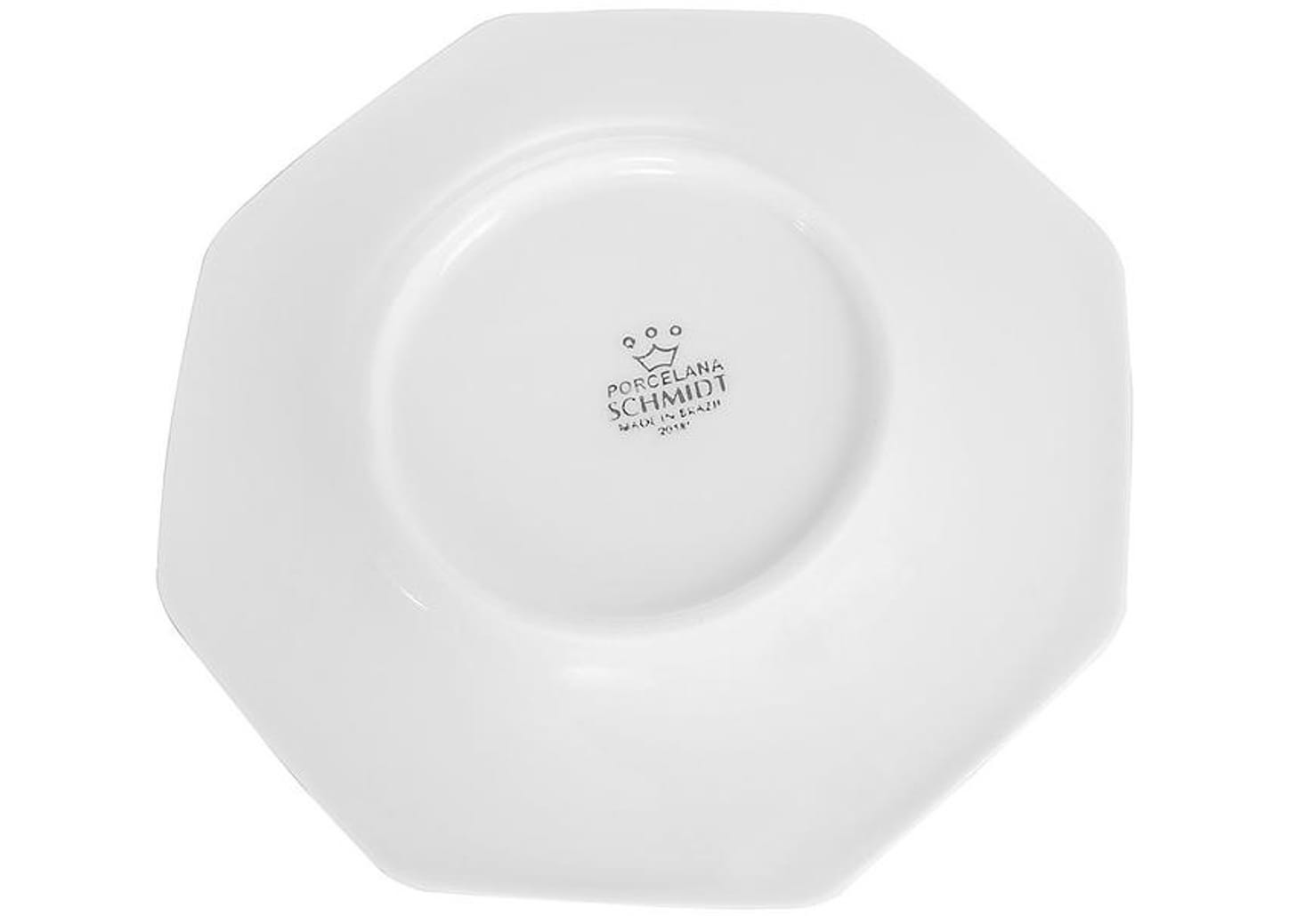 Aparelho de Jantar 30 Peças Schmidt Porcelana - Octogonal Branco Prisma