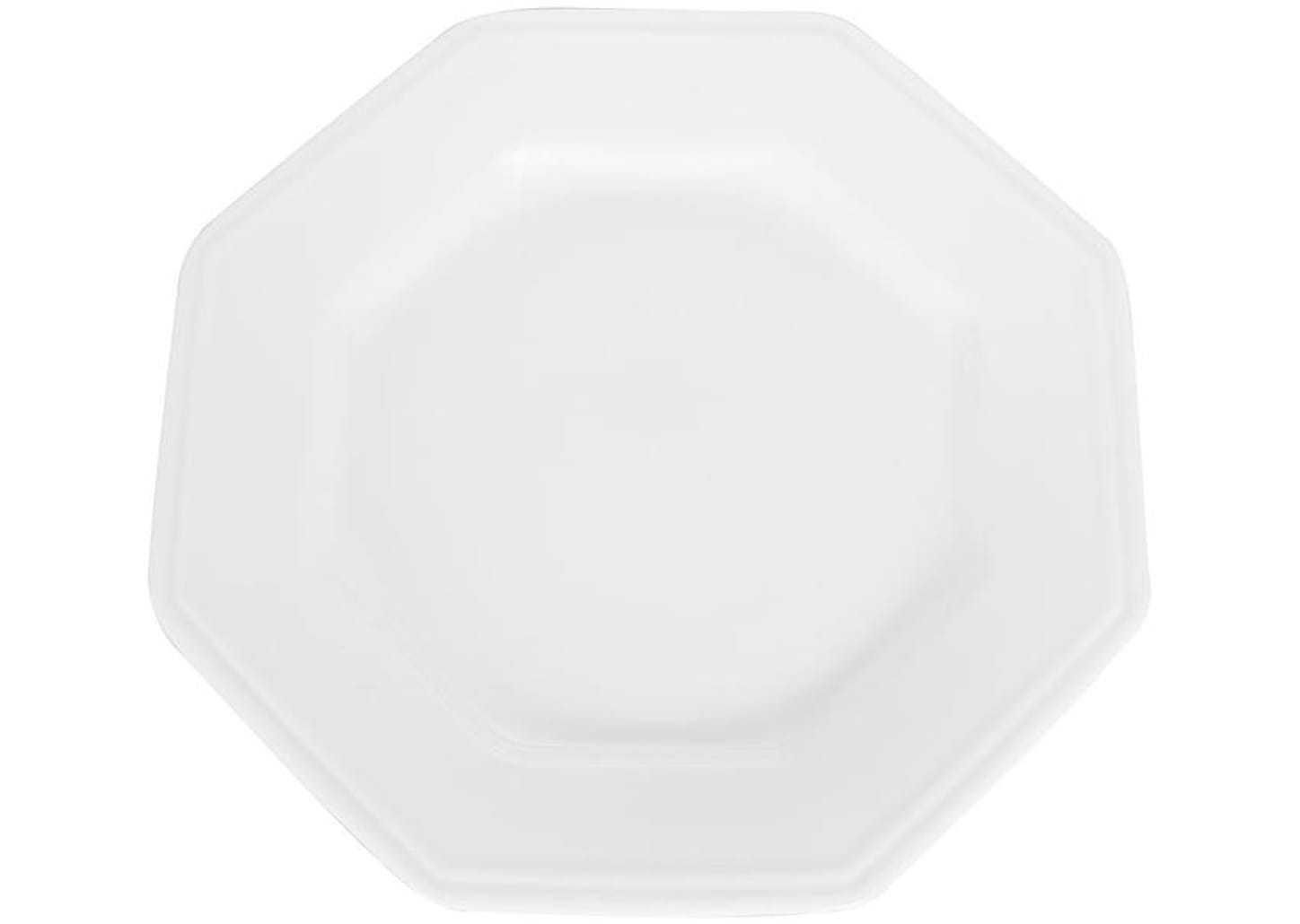 Aparelho de Jantar 30 Peças Schmidt Porcelana - Octogonal Branco Prisma