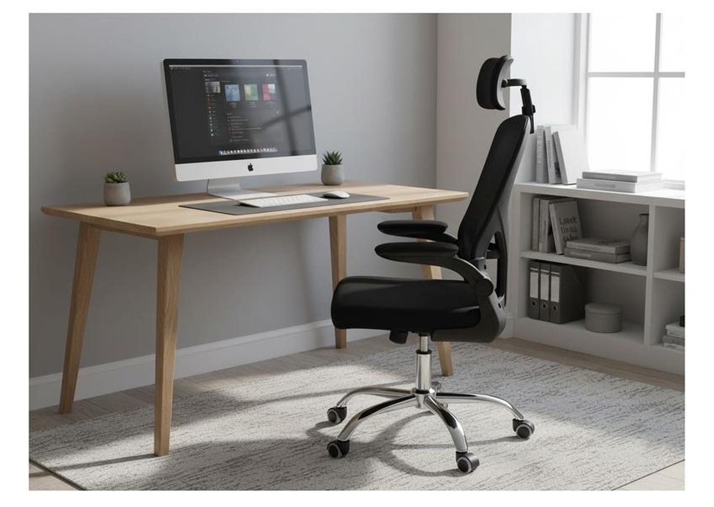 Cadeira de Escritório Diretor Giratória Preto FC-29-4 Otello