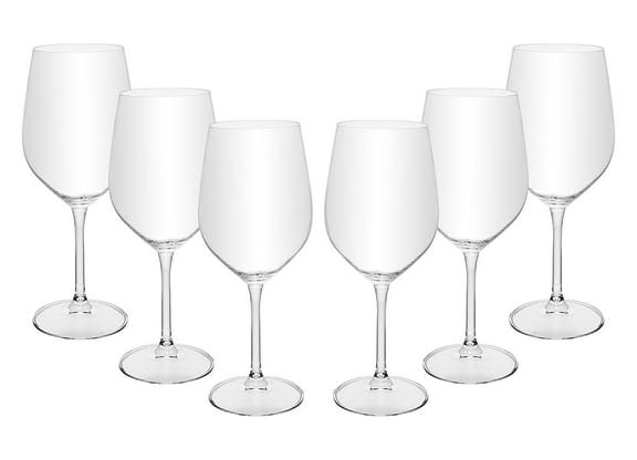 Jogo de Taças de Cristal para Vinho 480ml 6 Peças Wolff Crex