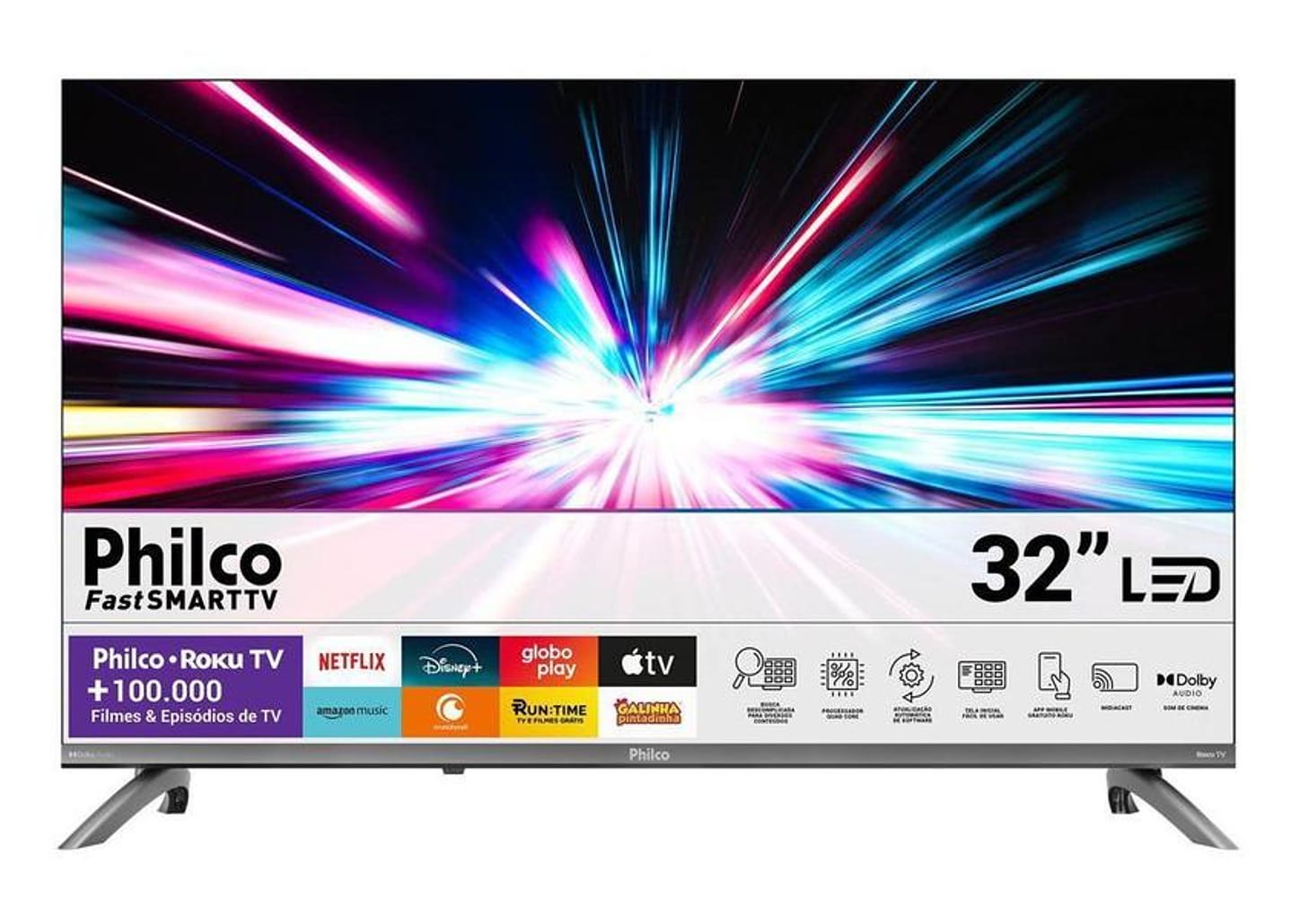 Smart TV 32" Philco HD DLED P32CRB Roku TV 99323127 2026