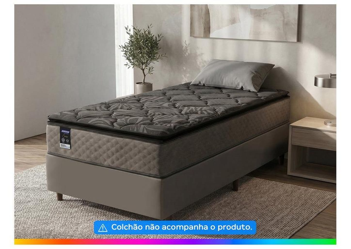 Base Cama Box Solteiro Gazin 27x88x188cm Onix