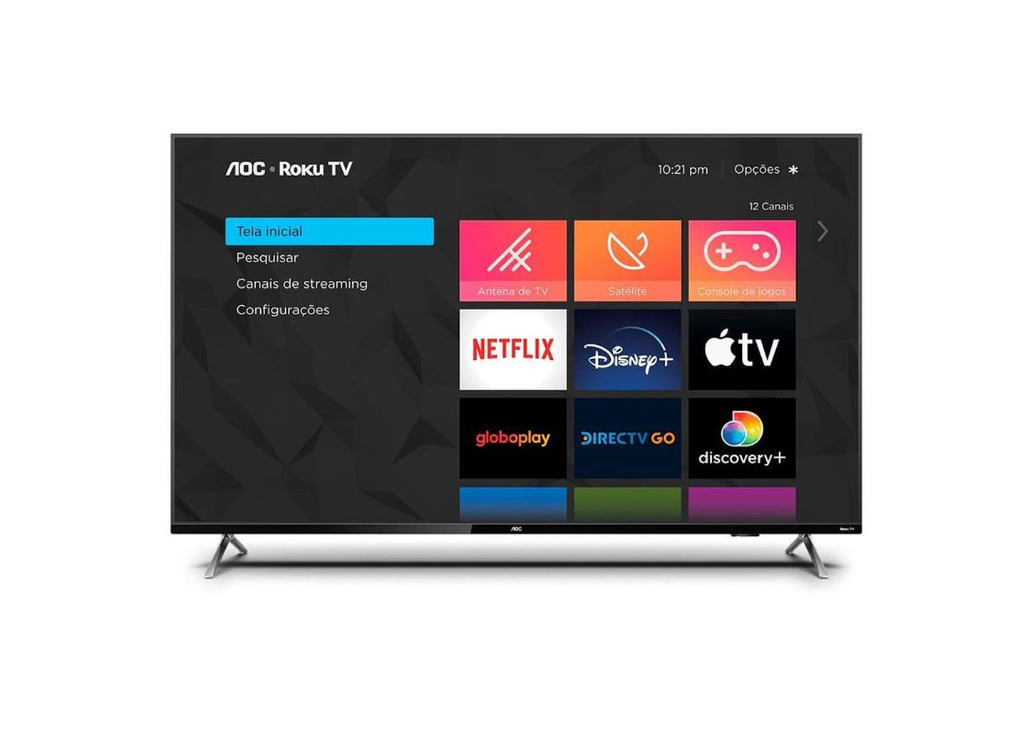 Smart TV 50" AOC 4K UHD DLED Série 6125 50U6125/78G Roku TV 2022
