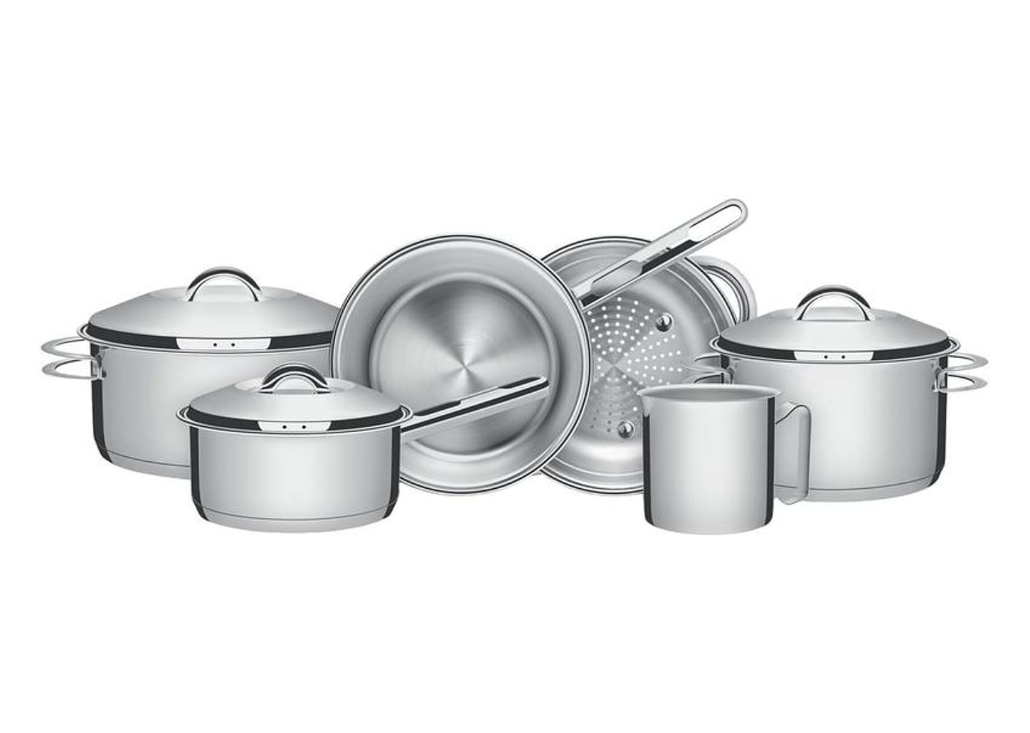 Jogo de Panelas Tramontina Inox 6 Peças Solar