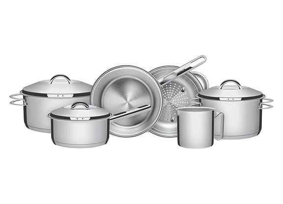 Jogo de Panelas Tramontina Inox 6 Peças Solar