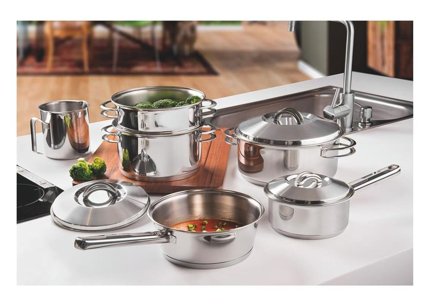 Jogo de Panelas Tramontina Inox 6 Peças Solar