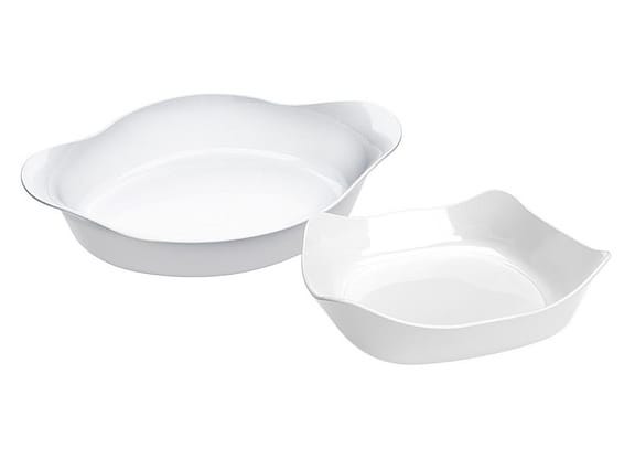Conjunto de Assadeiras de Vidro Nadir Opaline Marinex