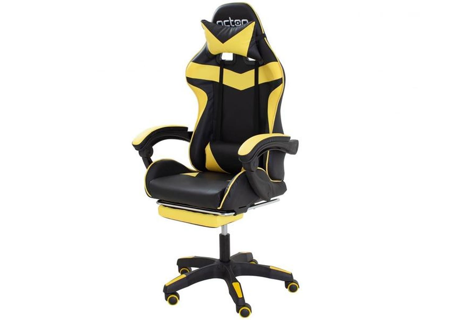 Cadeira Gamer PCTop Reclinável Amarelo - Racer 1006