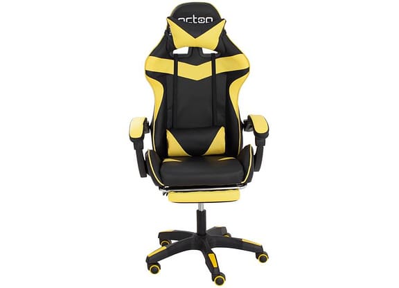 Cadeira Gamer PCTop Reclinável Amarelo - Racer 1006