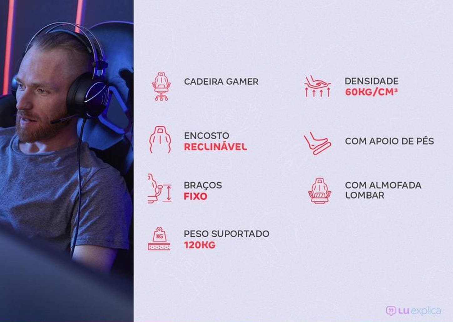 Cadeira Gamer PCTop Reclinável Amarelo - Racer 1006