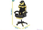 Cadeira Gamer PCTop Reclinável Amarelo - Racer 1006