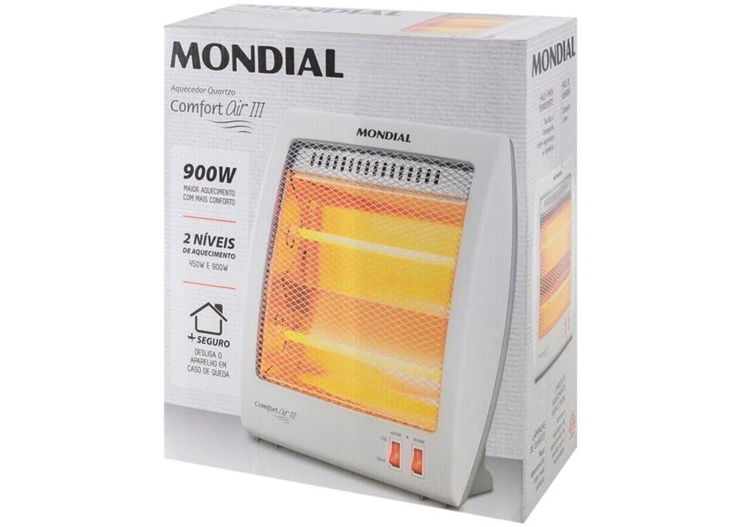 Aquecedor Quartzo Mondial Comfort Air III A-16 Portátil