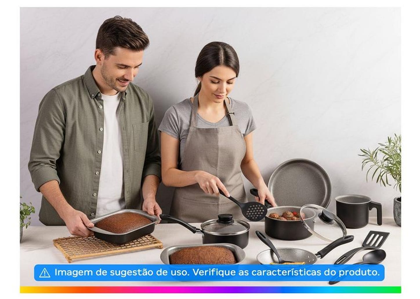 Jogo de Panelas Tramontina Antiaderente Starflon Max de Alumínio Preto 10 Peças Linz