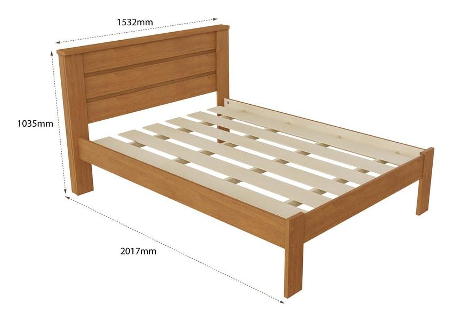Cama de Casal Conquista Móveis Rubi Cinamomo