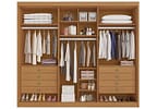 Guarda-roupa Casal com Sapateiro 8 Gavetas 6 Portas Conquista Móveis Prime Bergamo