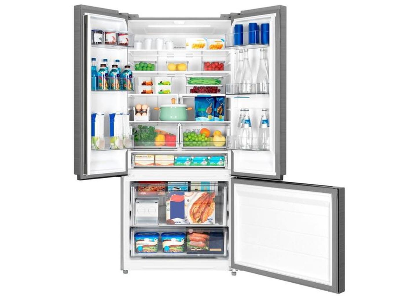 Geladeira/Refrigerador Midea Smart Frost Free Multidoor Cor Inox 672L MDRM905MMD463 Bivolt