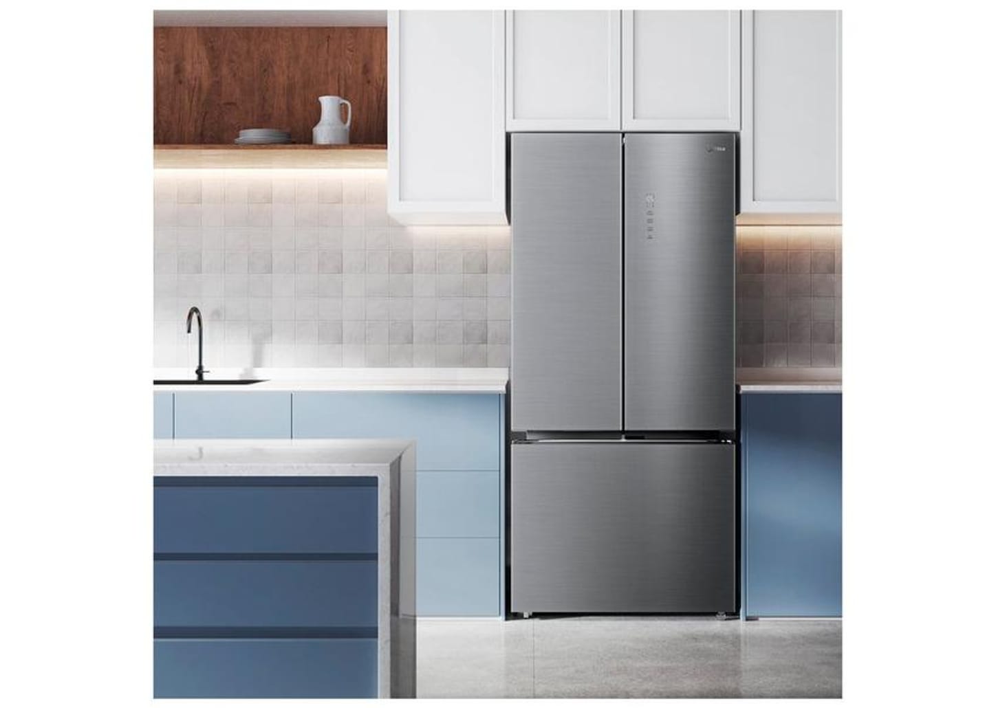 Geladeira/Refrigerador Midea Smart Frost Free Multidoor Cor Inox 672L MDRM905MMD463 Bivolt
