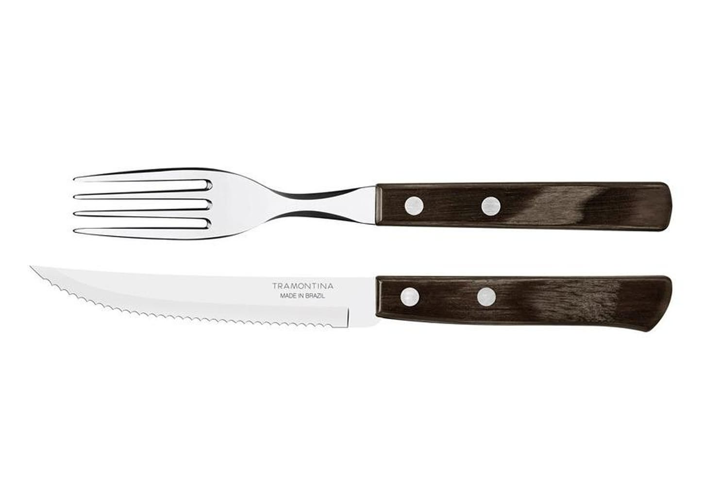 Jogo de Talheres Tramontina Inox para Churrasco Polywood 12 Peças