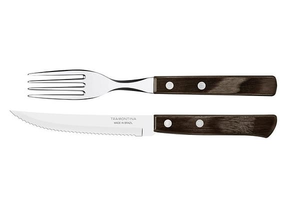 Jogo de Talheres Tramontina Inox para Churrasco Polywood 12 Peças