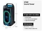 Caixa de Som Torre Samsung MX-ST50F/ZD Bluetooth 240W RMS