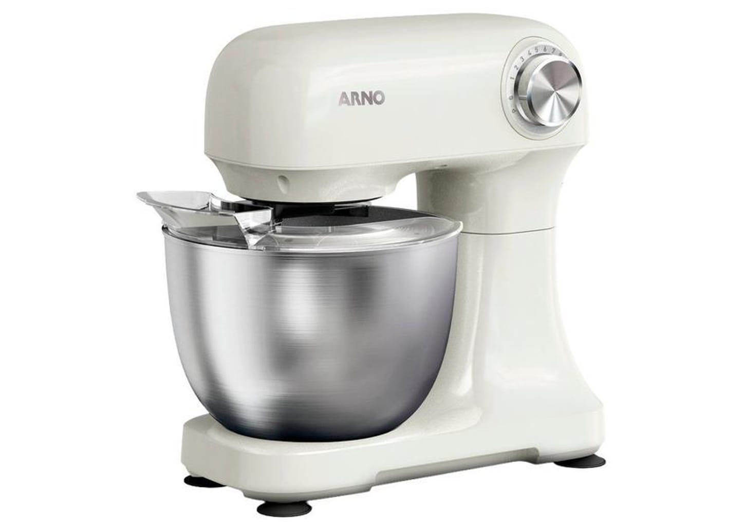 Batedeira Planetária Arno Marfim e Inox 500W 12 Velocidades Tigela Inox 3,5L Bake Easy KM14 com 3 Batedores 8010001506