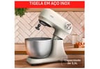 Batedeira Planetária Arno Marfim e Inox 500W 12 Velocidades Tigela Inox 3,5L Bake Easy KM14 com 3 Batedores 8010001506